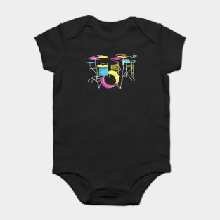 Modern Abstract Drums Artistic Style Baby Bodysuit